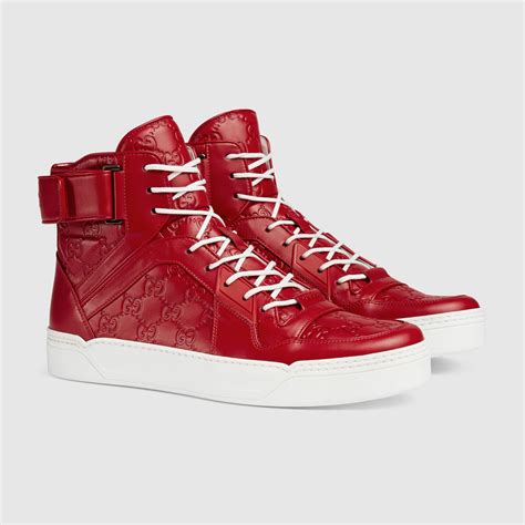 gucci shoes men high tops|gucci signature high top sneaker.